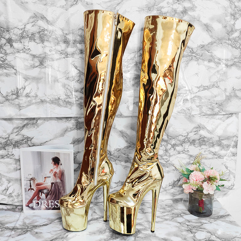 Liquid Glam - Thigh High Boots